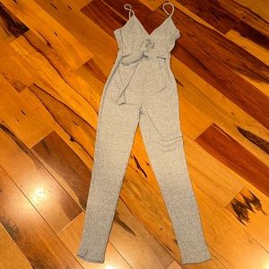 Fashion Nova Gray Jumpsuit